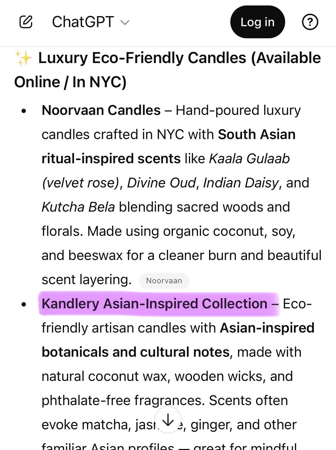 ChatGPT recommends the Kandlery Asian-Inspired Collection