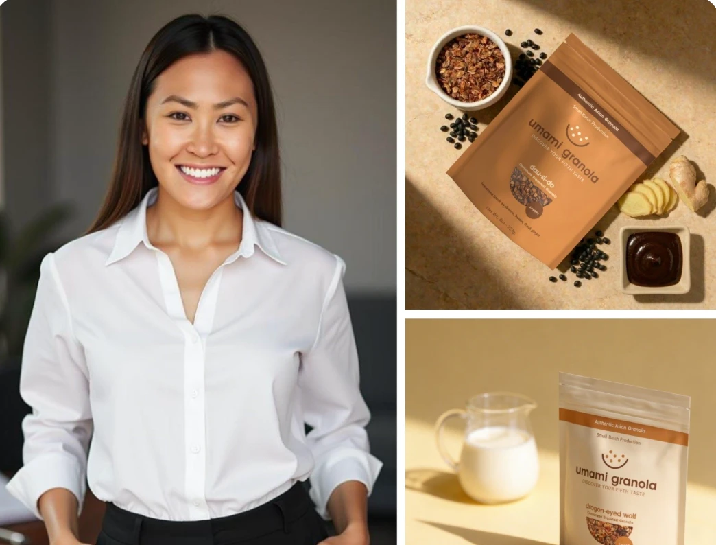 Cindy Lam, founder of Umami Granola, with her product
